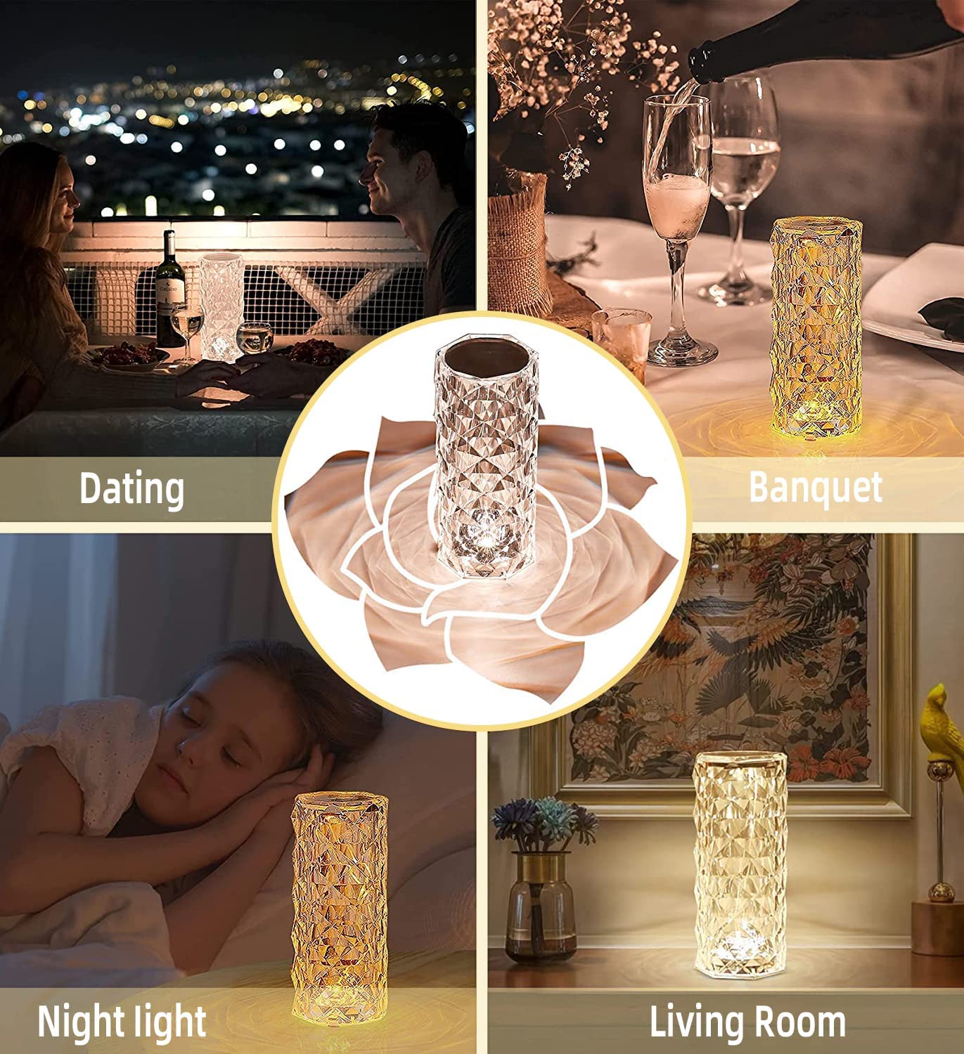 Kristal LED Lampa - Asortimania