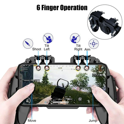 Džojstik za telefon sa 6 tastera i hlađenjem za PUBG i druge igre