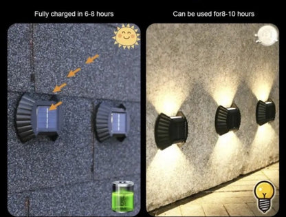 Set od 4 Solarne Zidne Lampe
