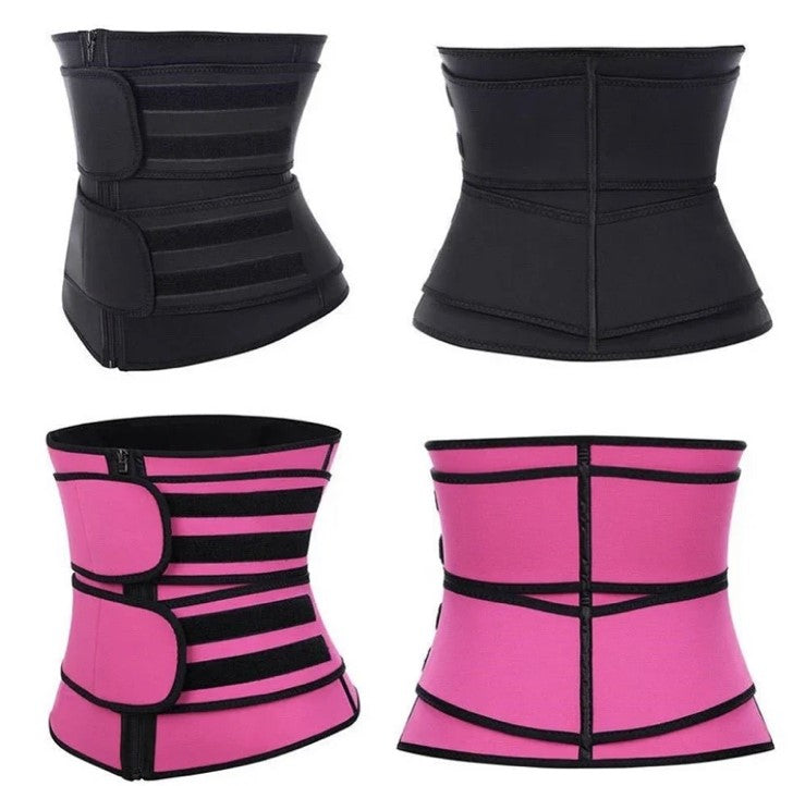 Crni Steznik za Mršavljenje sa Dvostrukim Trakama za Zatezanje