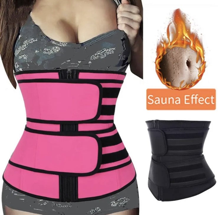 Crni Steznik za Mršavljenje sa Dvostrukim Trakama za Zatezanje